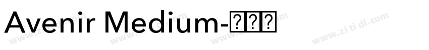 Avenir Medium字体转换